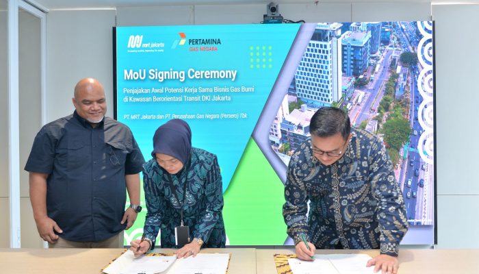 PGN Tandatangani MOU dengan MRT Jakarta untuk Perluas Pemanfaatan Gas Bumi di Kawasan TOD MRT DKI Jakarta