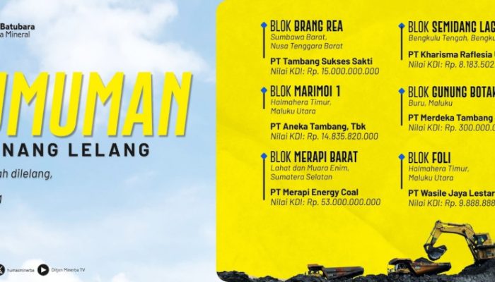 Menteri ESDM Tetapkan Pemenang Lelang Sembilan Blok WIUP