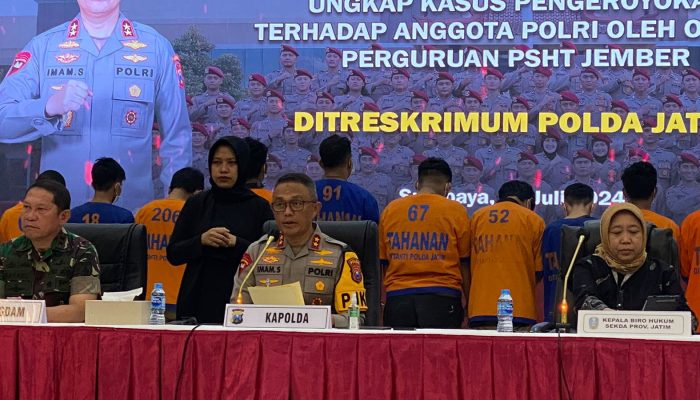 Polda Jatim Tetapkan 13 Anggota PSHT Jember Sebagai Tersangka Penghasutan dan Kekerasan Terhadap Polri