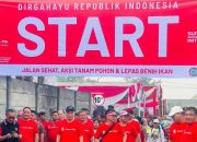 Suparma Tanam Pohon, Tebar Benih Ikan Lestarikan Kali Surabaya HUT RI.