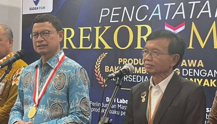 BPOM Raih Rekor MURI Atas Produksi Senyawa Baku Pembanding Terbanyak.