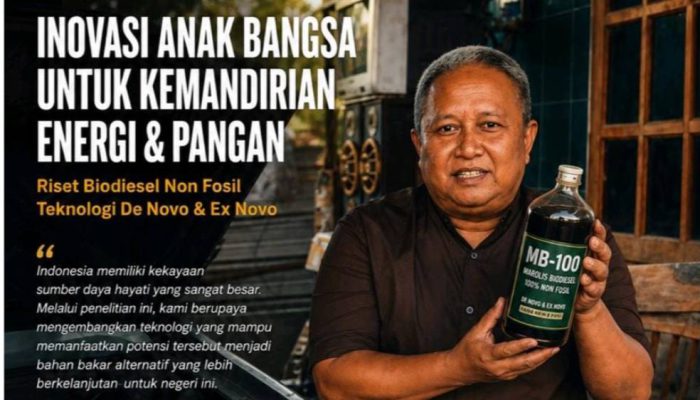 Cahya Yudi Widianto Kembangkan MB-100, Biodiesel Nonfosil untuk Dukung Kemandirian Energi Nasional